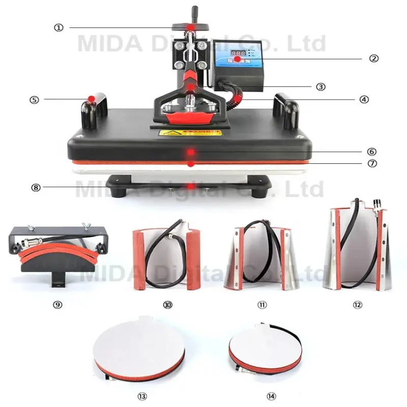 Sublimation Machine 8 in 1 Combo Heat Transfer