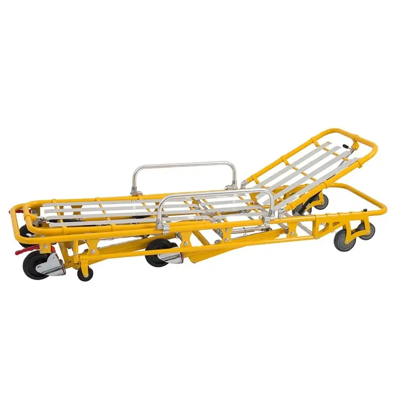 Emergency wheelchair folding ambulance stretcher bed