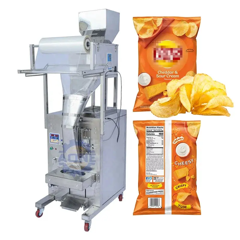 Nuts Bag Filling Almond Puffing Snack Food Machine For Potato Chips And Banana Chips