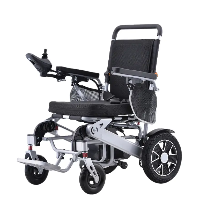 J&amp;J Mobility 2024 Aluminum Lightweight Foldable Power Wheelchair Portable Disabled Electric Wheelchair Rehabilitation Equipment
