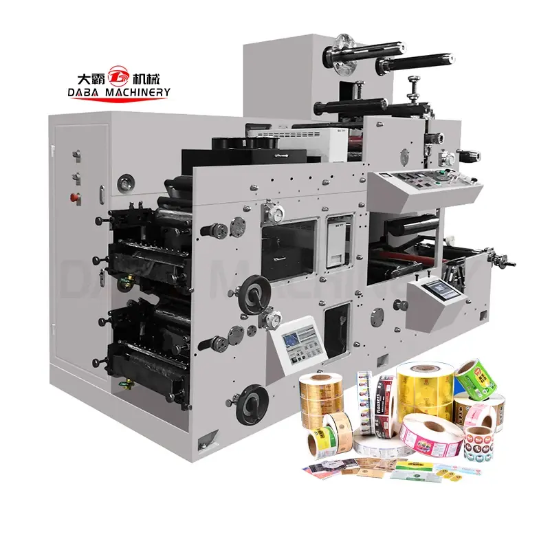 2-Color Flexo Sticker Label Roll-to-Roll Printing Machine: Rotary Label UV CI Flexographic Printers.