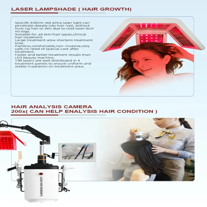 Beauty Salon Hair Loss Treatment Regrowth Machine Hair Scalp Treatment Machine With Hair Follicle Detection Analysis