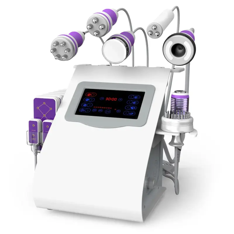 9 in 1 salon use multifunction microcurrent photon Uniosetion Cavitation RF vacuum slimming machine