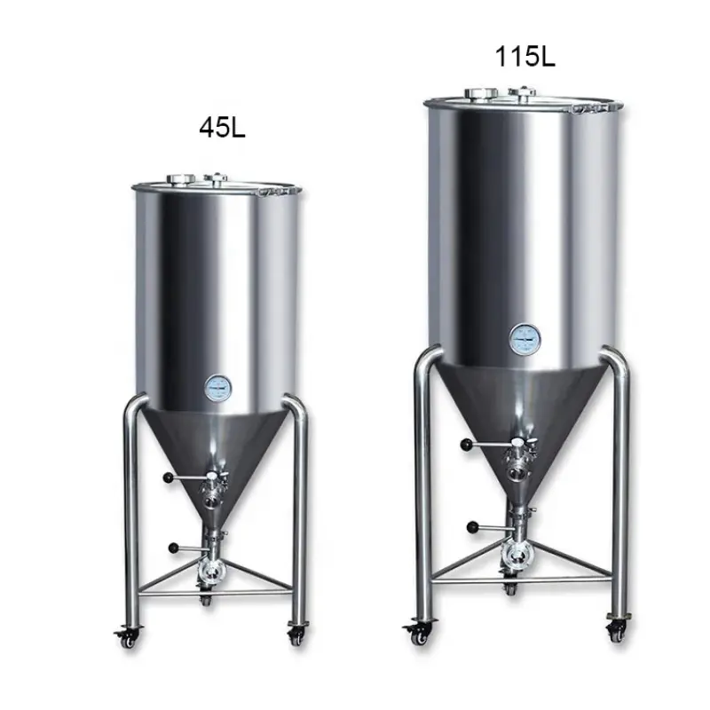 45L 115L Beer Brewing Equipments Stainless steel fermentation tank 304 SS Conical Fermenter