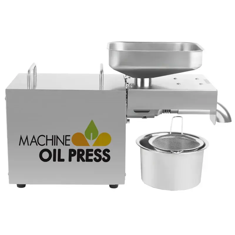 Oil Press Machine Stainless Steel Oil Maker Avocado Castor Coconut Flax Peanut Sunflower Cold Mini Oil Extractor