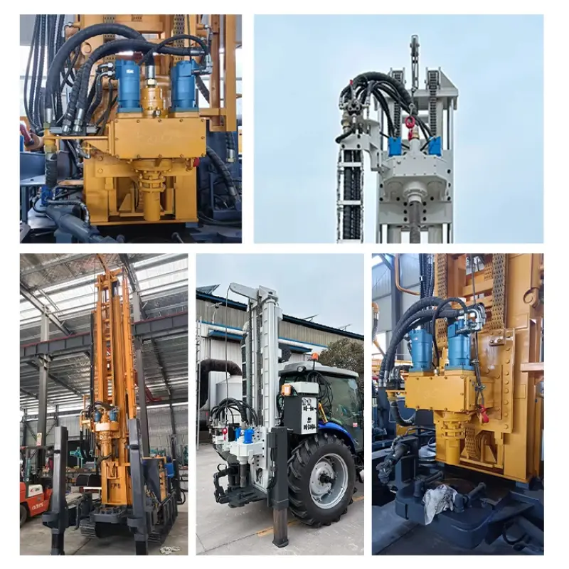 Power Head Water Well Drill Rig Hammer Power Head  with Compressor Connection