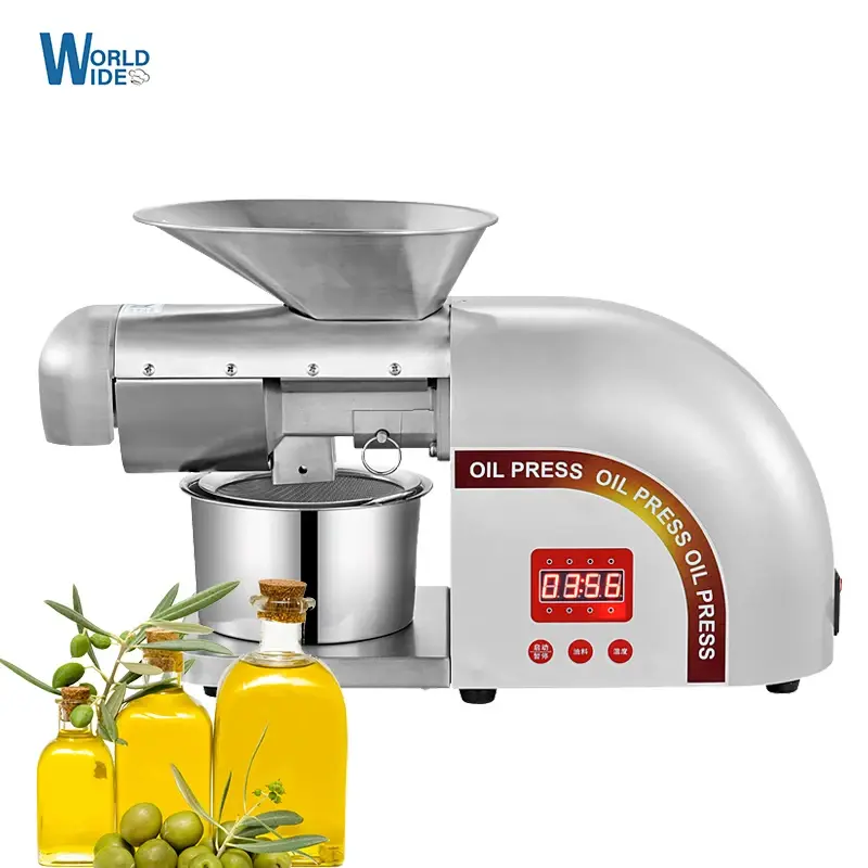 Oil extracting screw olive oil making machine press