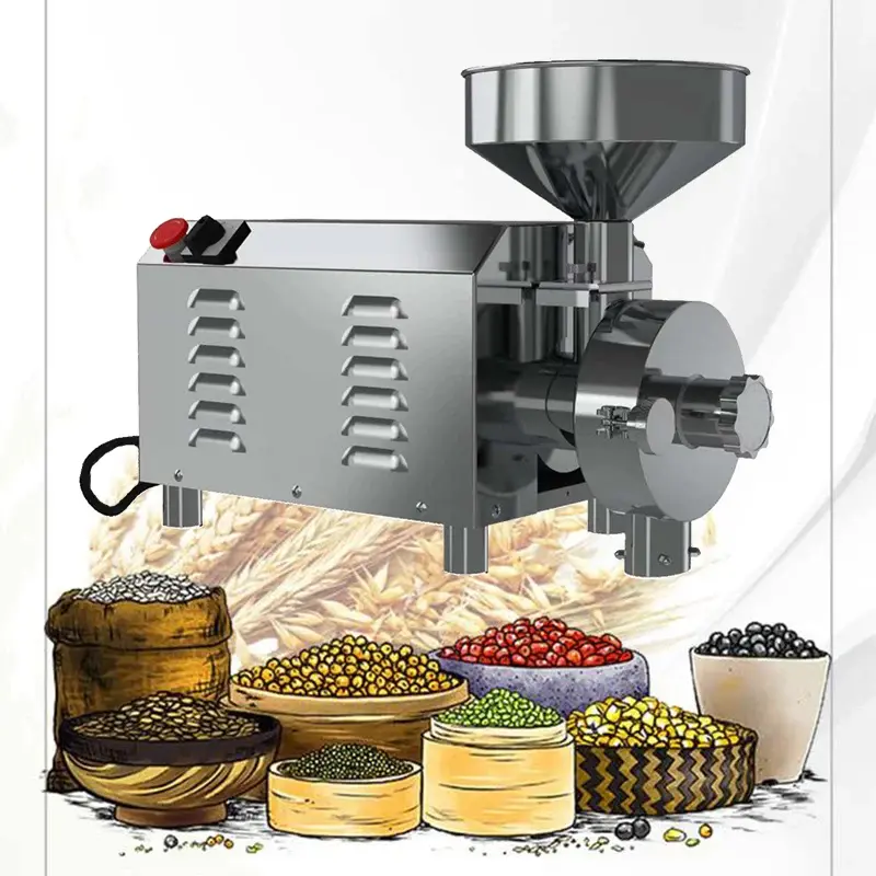 HR1500 Stainless Steel Flour Mill Machine: