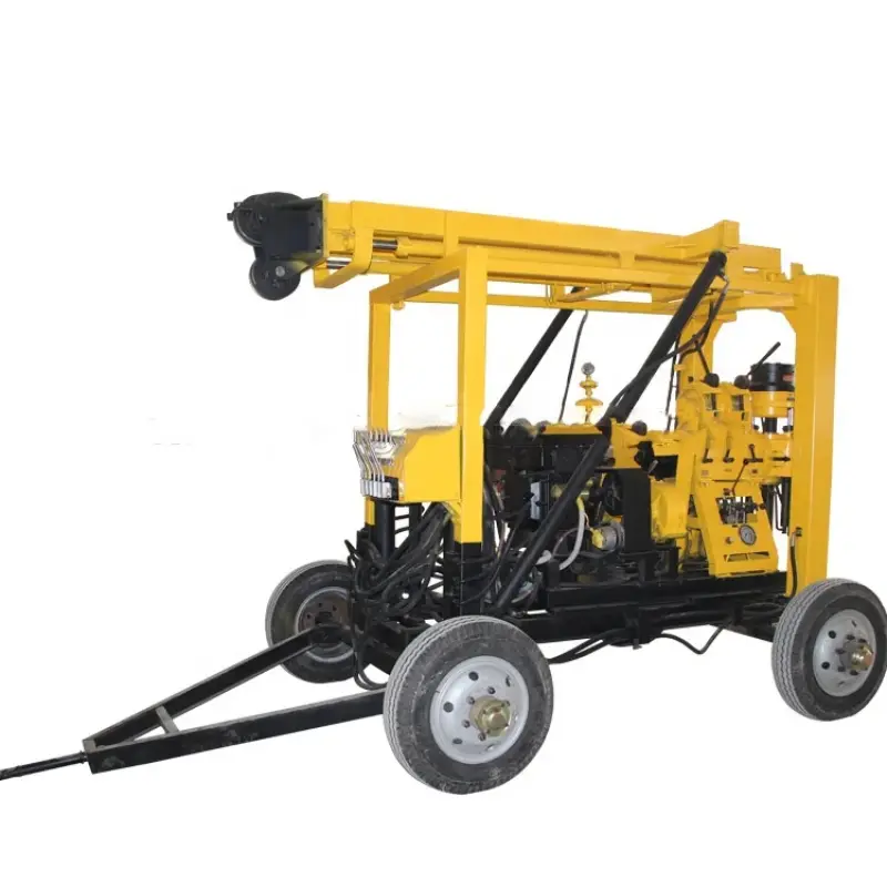 Portable Trailer Mounted Deep Water Well Drilling Rig Machine with Mud Pump