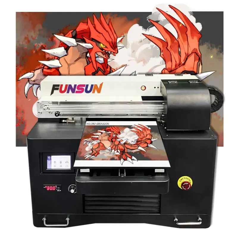 Funsun High Efficiency A3 Size Printing Machine A3 UV Printer UV Flatbed Printer