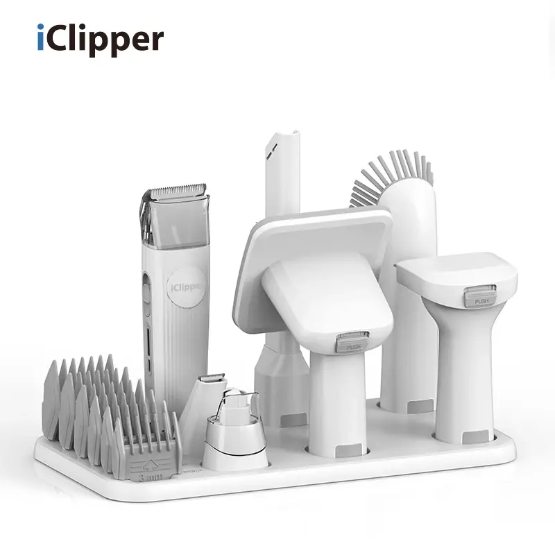 IClipper LM1 Pet Grooming Vacuum with Clippers Trimmers Deshed Brush Dog Cat Hair Remover Tools Kit