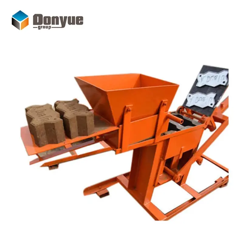 Manual Compressed Earth Block Machine Small Manual Cement Interlock Brick Machine Manual Fly Ash Brick Making Machine DY 2-40