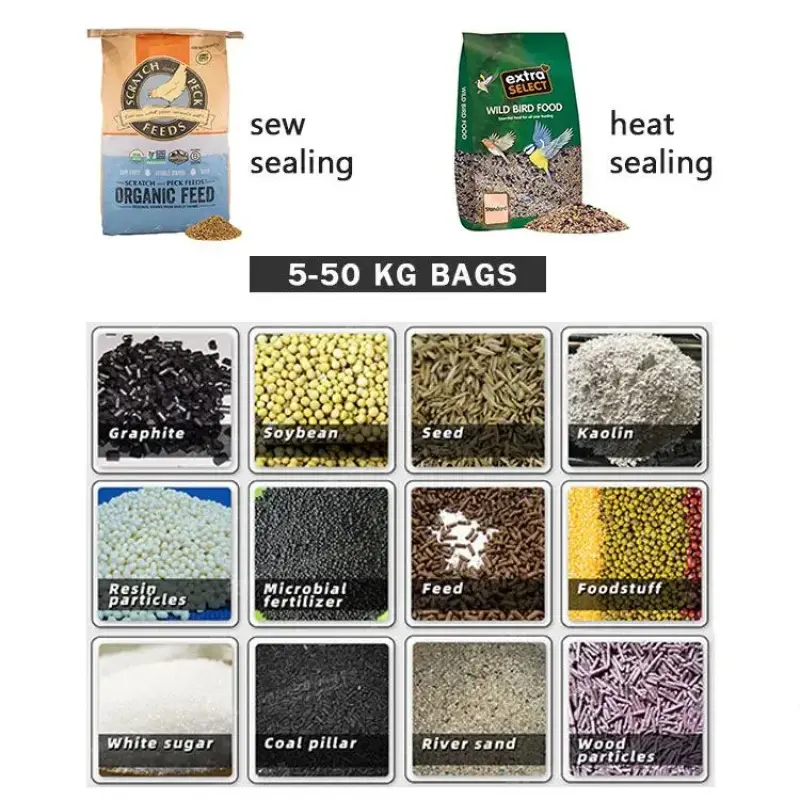 5kg 10kg 50kg Rice bag Maize Corn Packing Machine Fish meal Grain Weight Multi-Function Packaging Machine