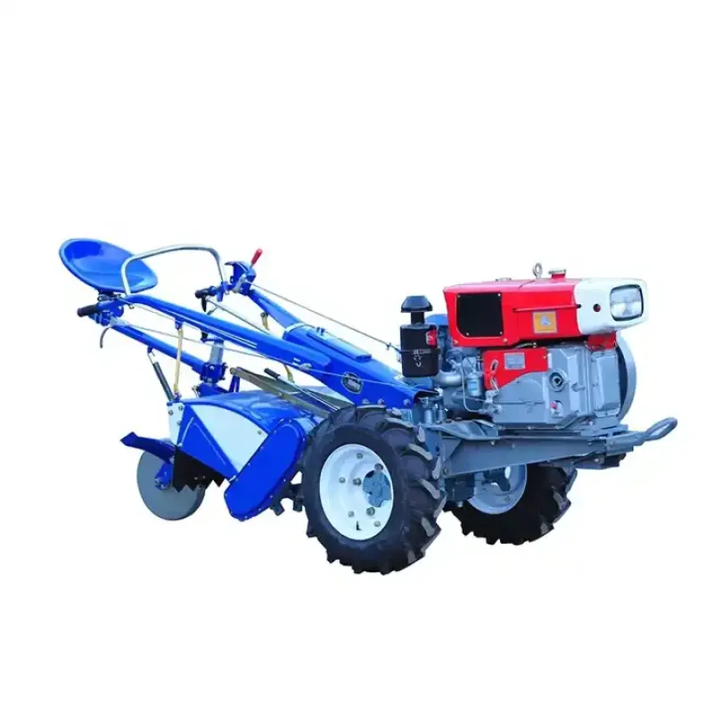 Agricultural Equipment Wet Paddy Hand Walking Farm Tractor With Plow Diesel Tiller Cultivator