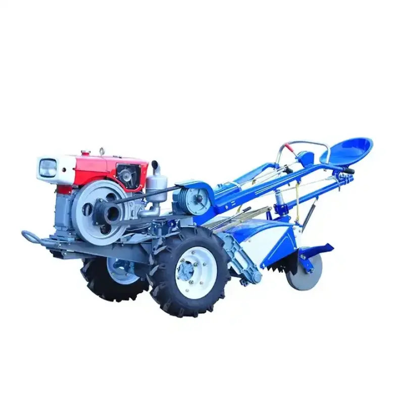 Agricultural Equipment Wet Paddy Hand Walking Farm Tractor With Plow Diesel Tiller Cultivator