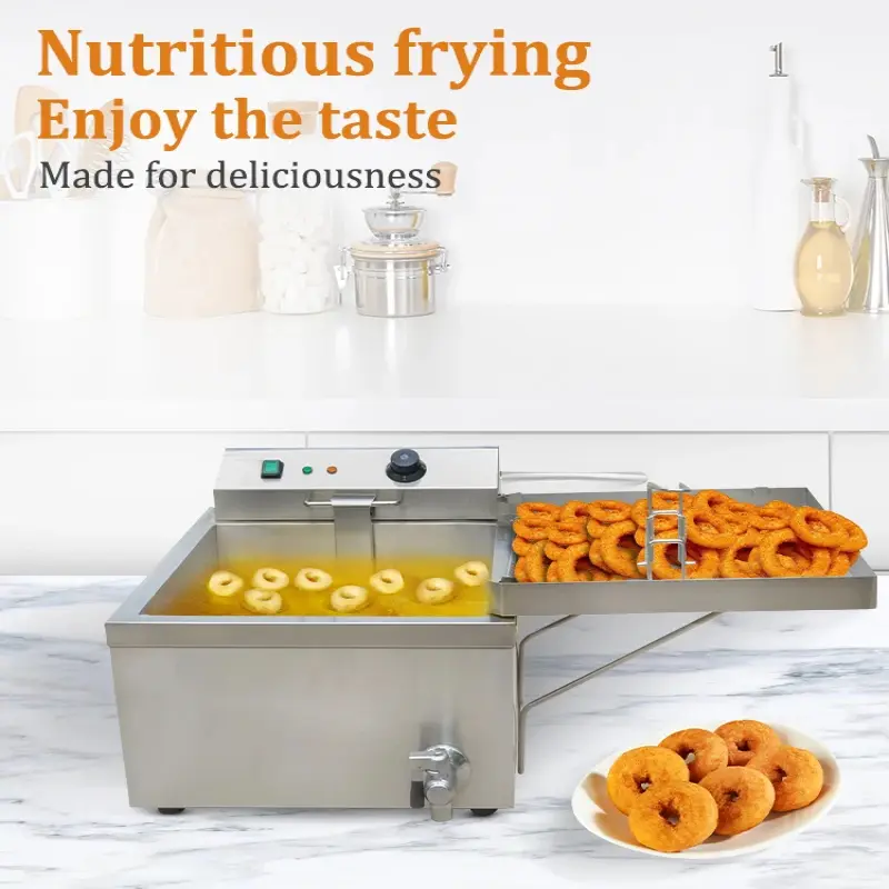 Automatic Donut Maker with Electric Fryer: Snack Machine for Doughnut Making