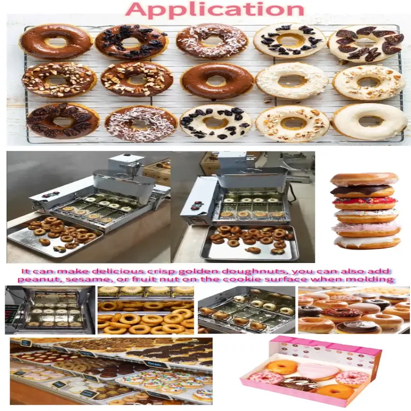 Commercial Industrial High-Quality Double-Row Doughnut Maker with Fully Automatic Fryer