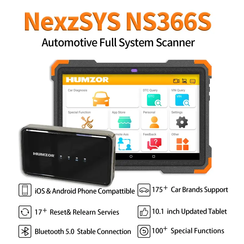 Humzor NexzSYS 366 Supper Full System Car Diagnostic Tool Scanner Key Programming Function 366S