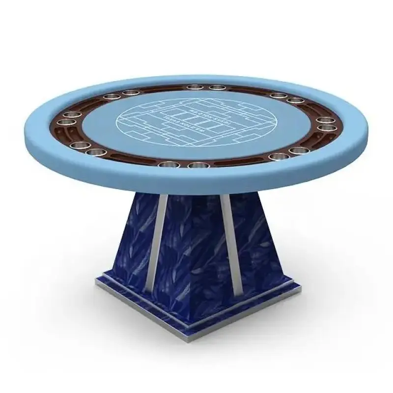 YH 48 56inch Luxury Gambling Round Shaped Square Wooden Legs Texas Poker Table Top With Ashtray