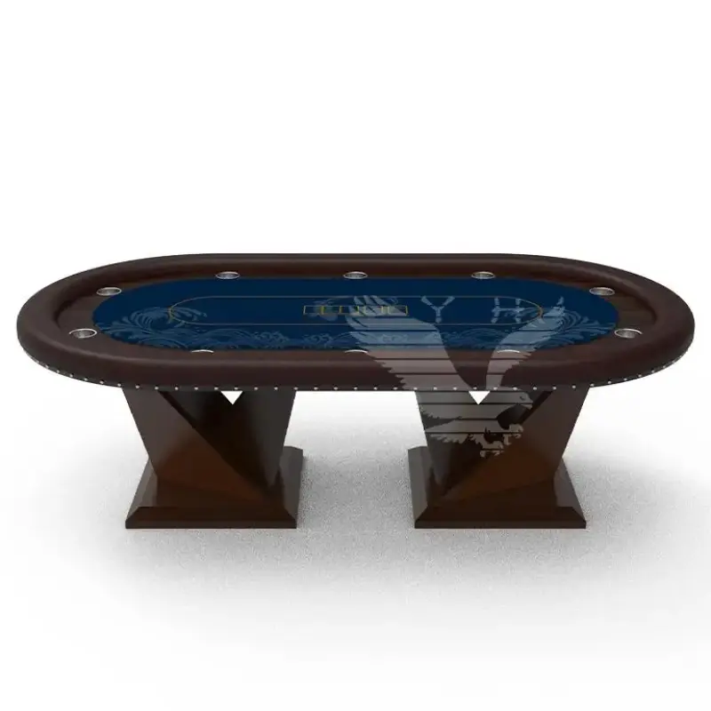 YH Custom Solid Wooden Professional Poker Table for 10 People: