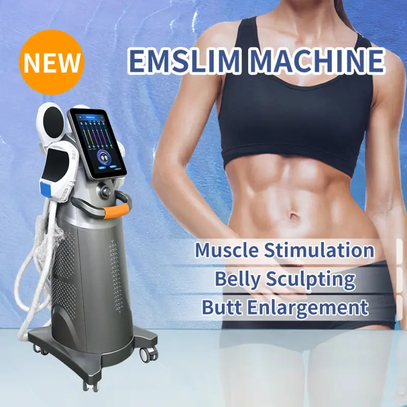Vibration Body Contouring Machine Skin Tightening EMS Body Sculpting Machine with 4 Handles