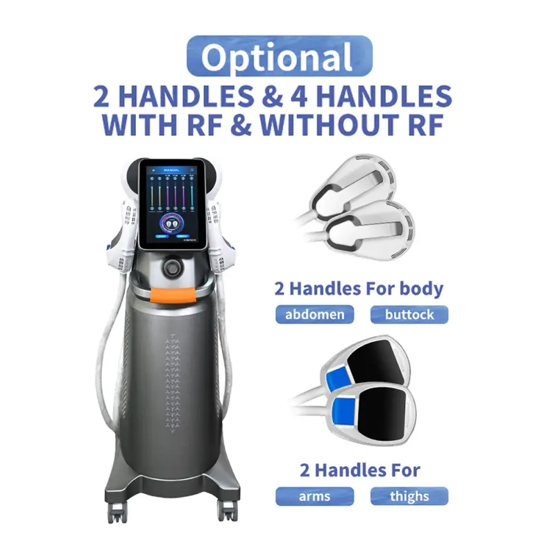 Vibration Body Contouring Machine Skin Tightening EMS Body Sculpting Machine with 4 Handles