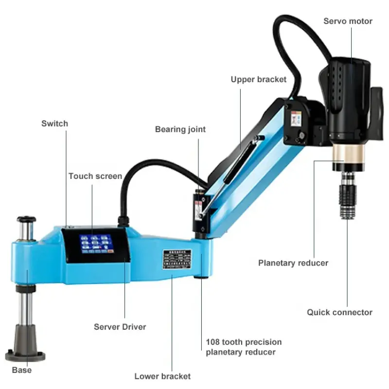 M2-M10 Self cnc drilling machine  with smart touch screen