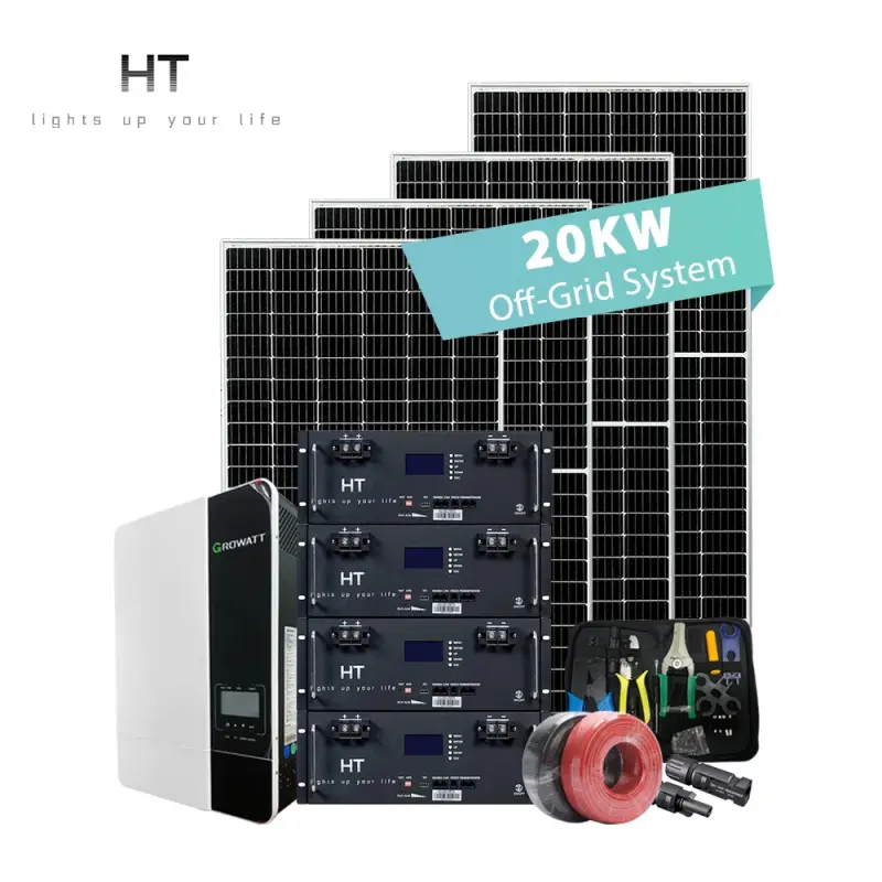 HT 50KW Industrial Solar Energy System Off Grid Tied Solar Power System Low Price Germany PV Solution