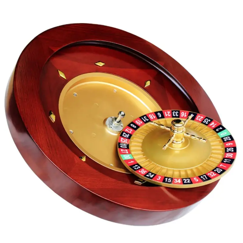 RTS Professional Wood Roulette Wheel: 20-Inch Diameter for Authentic Casino-Style Roulette Games