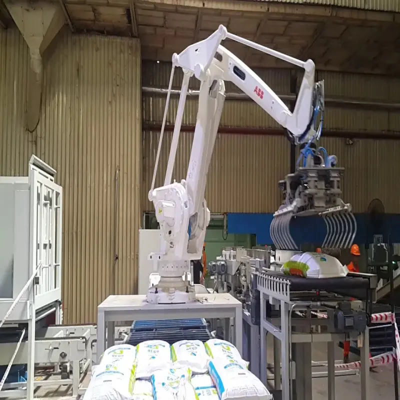 ABB IRB 660 Programmable Robotic Arm with Robotic Gripper for Palletizing Material Handling Equipment