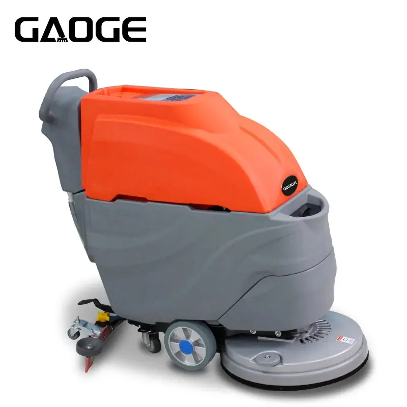 Gaoge Brand Model A1 Hand Push Commercial Floor Scrubber 530 780MM 55 60L 24V 500W 120BAR 180PRPM 1150W Floor Cleaning Equipment