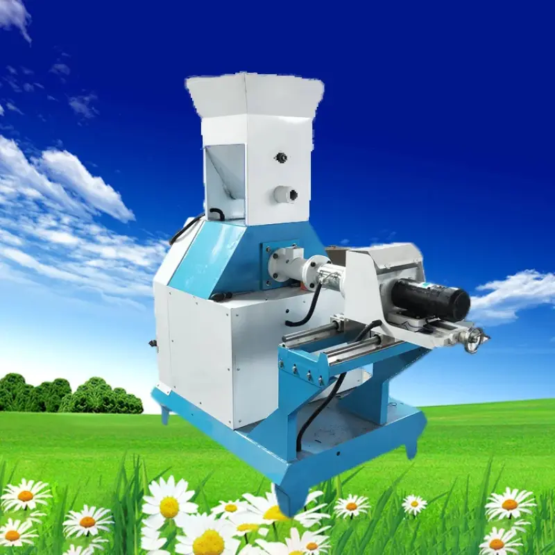 Small Floating Making Cutting Motor Pellets Production Fish Feed Extruder cold feed rubber tiny extruder machine
