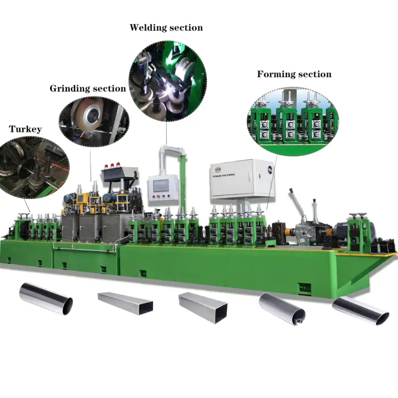 Foshan CS CarbonStainless Steel Iron Welded Round Tube Pipe Production Line Pipe Making Machinery: