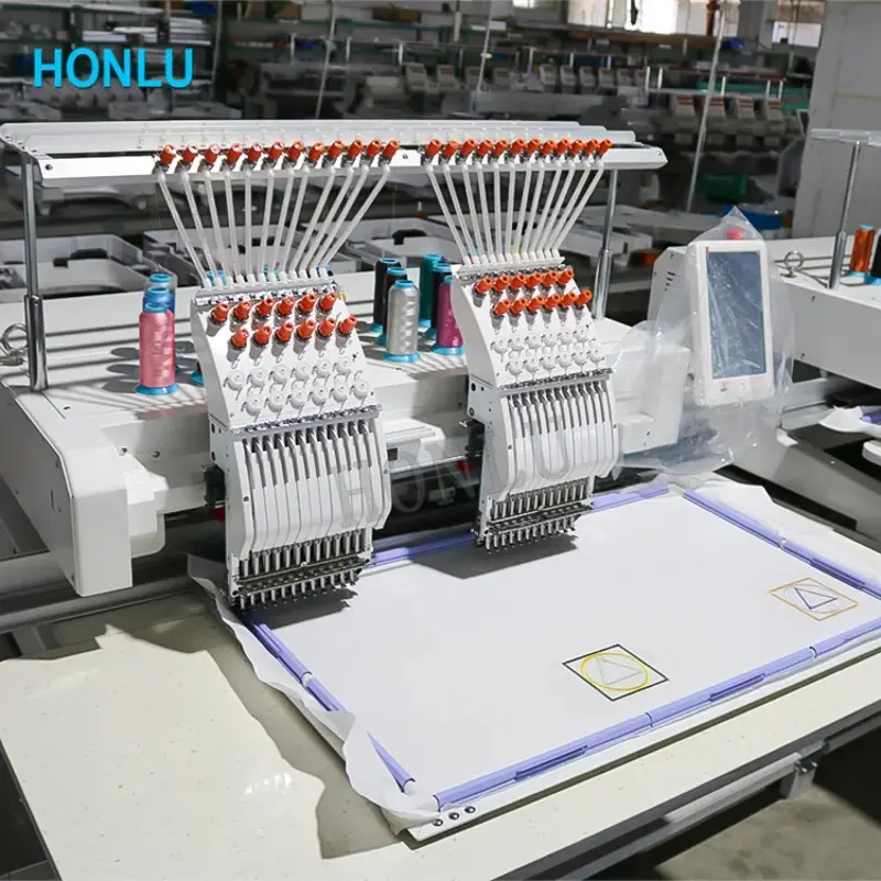 Honlu tshirt Embroidery Machine 2 Head Computer Embroidery Machines for Sale