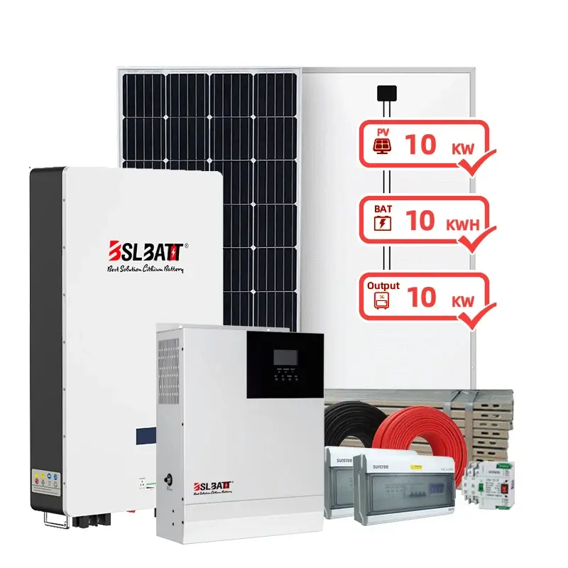 BSLBATT Power System: 3kW, 5kW, 10kW Solar Panel Kit. 20kW Solar Energy Systems for Off-Grid Home Power Solar System