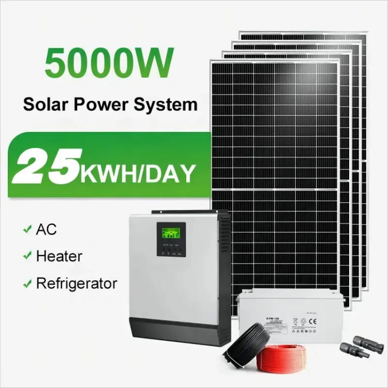 2kW, 3kW, 5kW Hybrid Off-Grid On-Grid Solar Panel Mounting System for Home and Farm