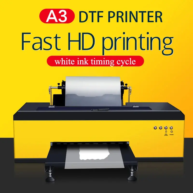 A3 DTF printer L1390 Epson Printhead CMYK+W DTF INK