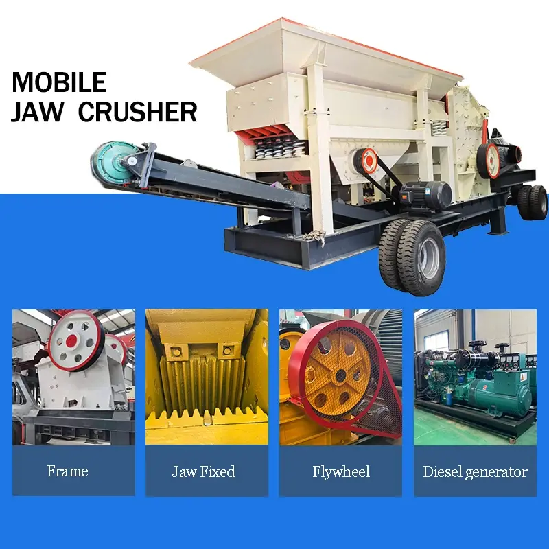 Mobile Portable Jaw Rock Crusher Mini Jaw Crusher Stone Jaw Crusher Machine On Sale Equipment