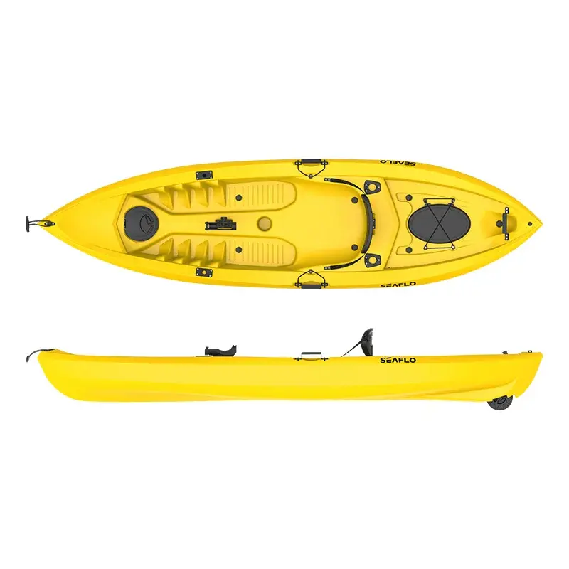 SEAFLOHDPE Plastic Boat 10ft Fishing Kayak Equipped With Front And Rear Storage Compartments