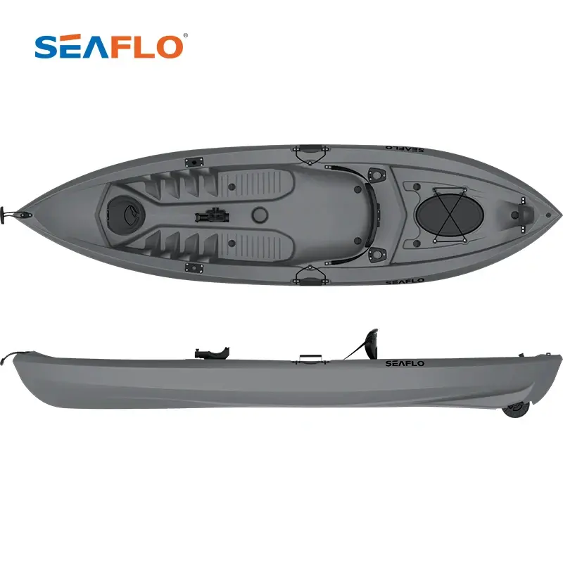 SEAFLOHDPE Plastic Boat 10ft Fishing Kayak Equipped With Front And Rear Storage Compartments