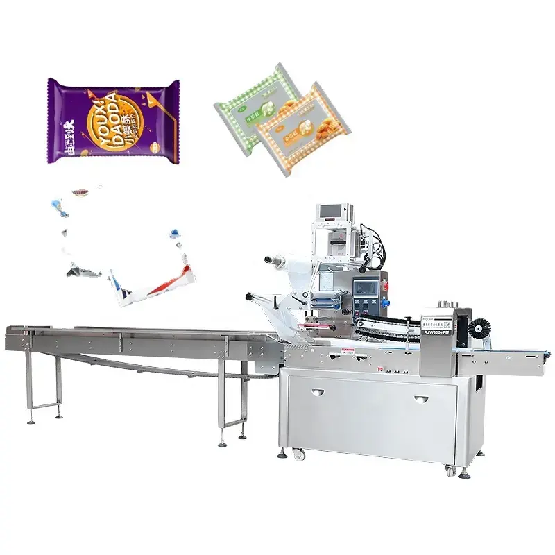 RJ450 High-Speed Automatic Flow Packing Machine for Bread Cake