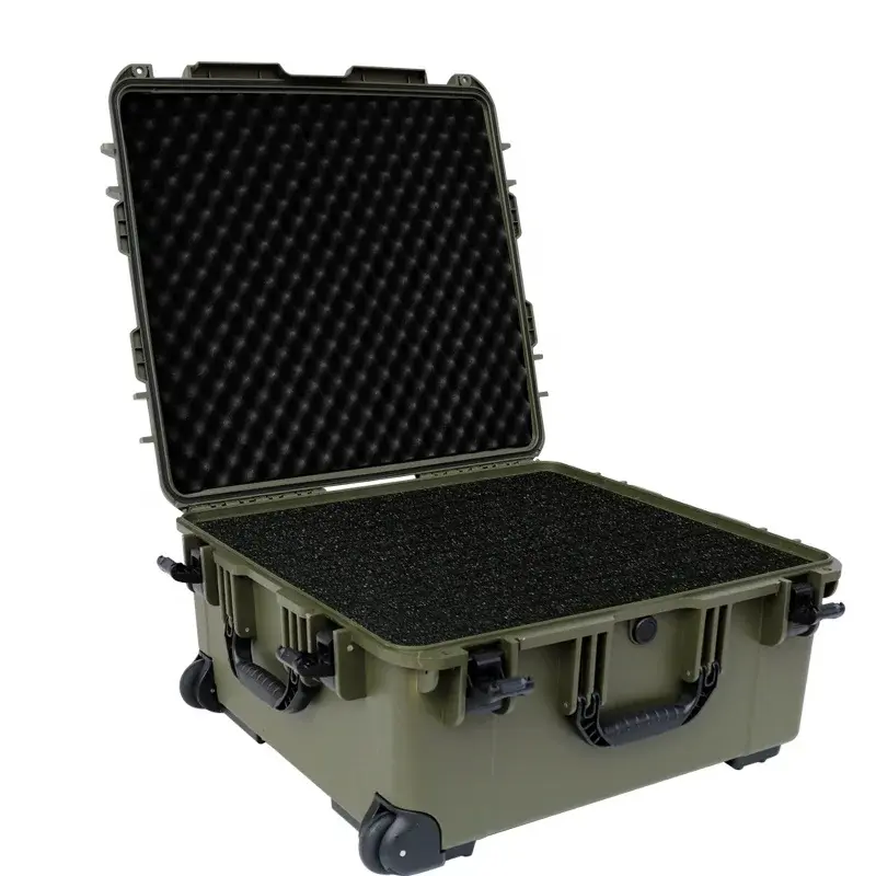 Custom  L216 Durable Plastic Storage Rolling Tool Box Waterproof Hard Heavy Duty Trolley Case