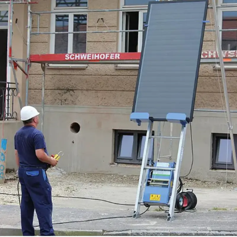Elevated solar structure solar panel ladder lift hoidst elevator
