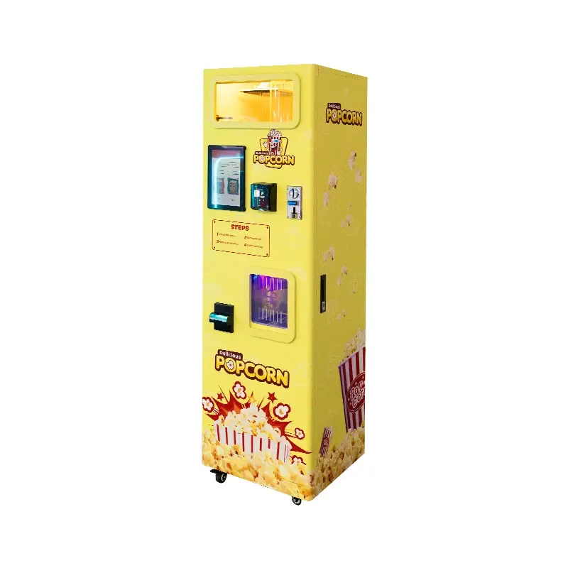 Effortless Popcorn Vending for Indoor and Outdoor Ventures