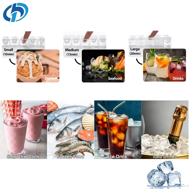 High-Capacity Stainless Steel Ice Cube Maker