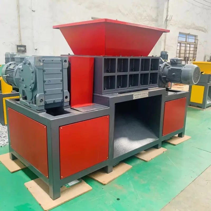 Industrial Double Shaft Wastes Plastic Shredder Machine 100 - 2500 kg/h