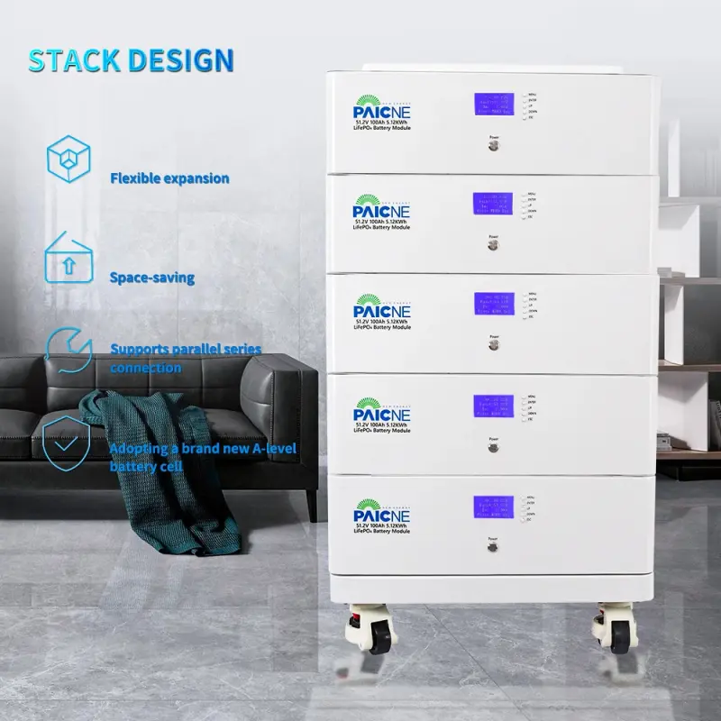 PAICHEN 48V LiFePO4 Stacked Energy Storage Battery: All-in-One Lithium
