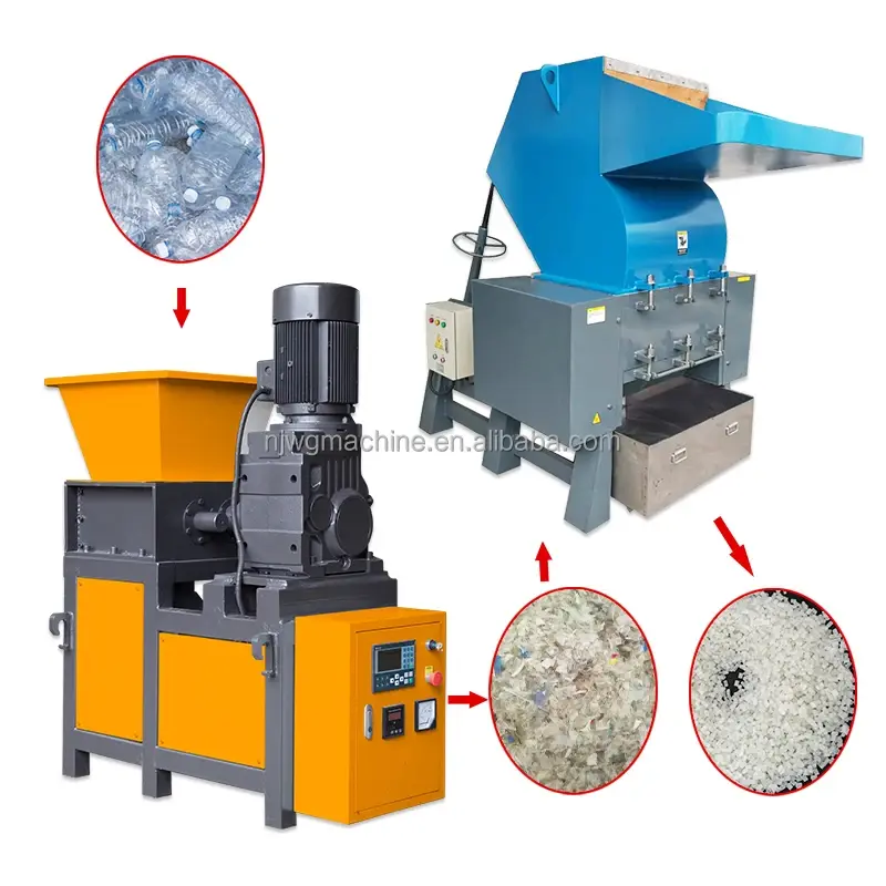 Plastic And Glass Shredder Recycling Machine