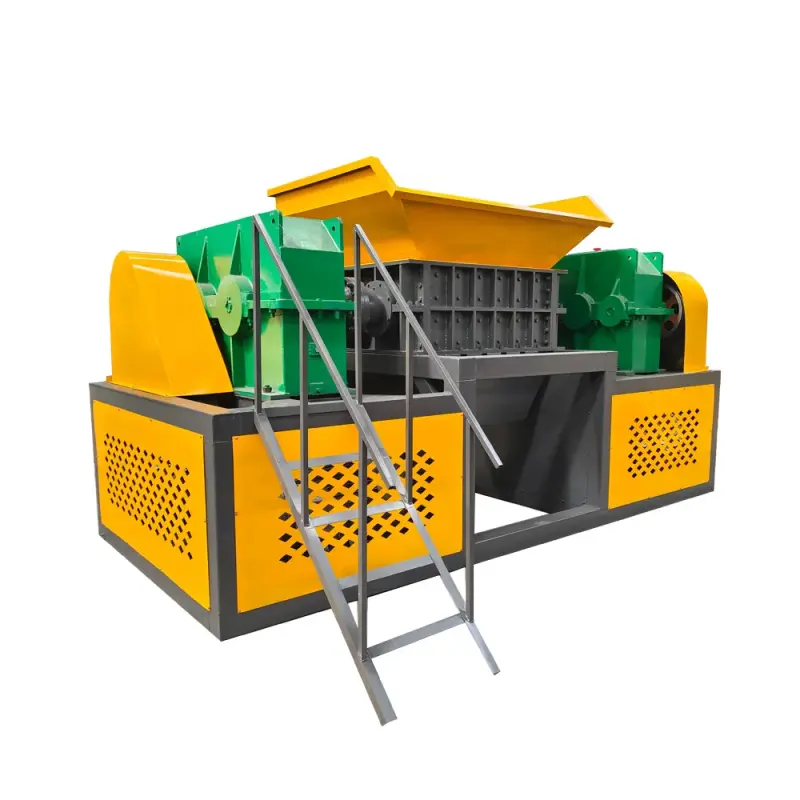 Plastic Film Barrel Crusher Recycling Waste Twin Shaft Shredder