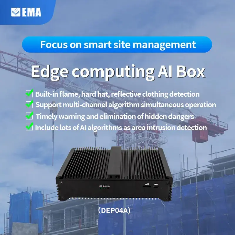 Construction EMA AI Smart Work is equipped with a safety helmet detection